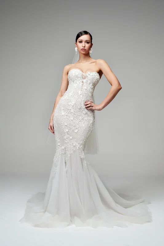 Nicole Cherry Blossom Mermaid Wedding Dress