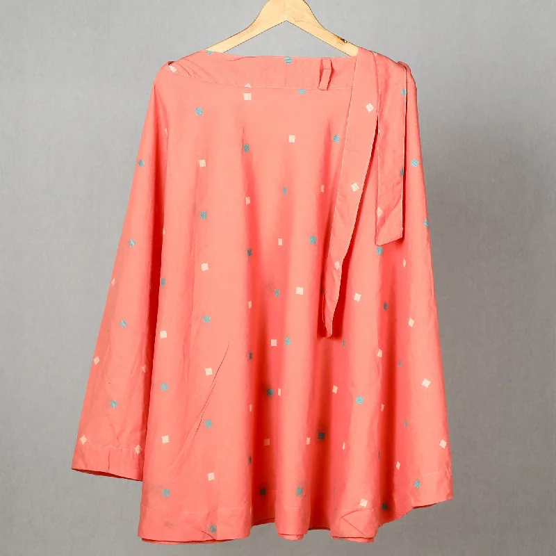 Peach - Jacquard Cotton Wrap Around Skirt 04 Mesh unclassified skirts