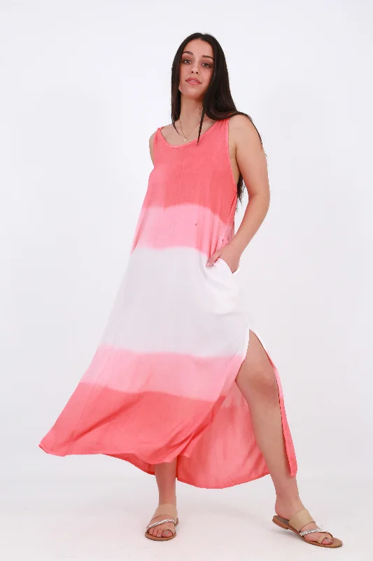 Beach Bunny Maxi beach dress -tie dyed amber Date night maxi dresses
