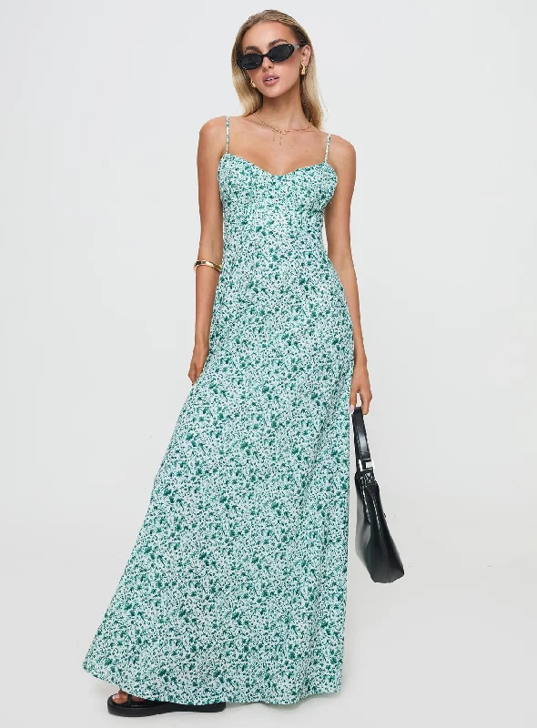 Easten Maxi Dress Green Vintage maxi dresses