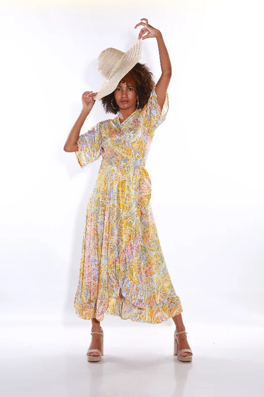 Happy maxi wrap dress- tuscany Must-have maxi dresses for this season