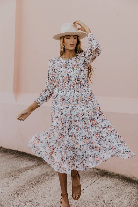 Wisteria Dream Floral Maxi Off-shoulder maxi dresses