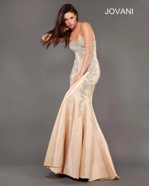 Jovani 73544 Prom Long Strapless Formal Mermaid Gown