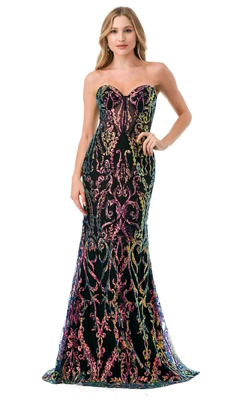Aspeed Design L2815F - Strapless Glitter Prom Dress Knitted unclassified dresses