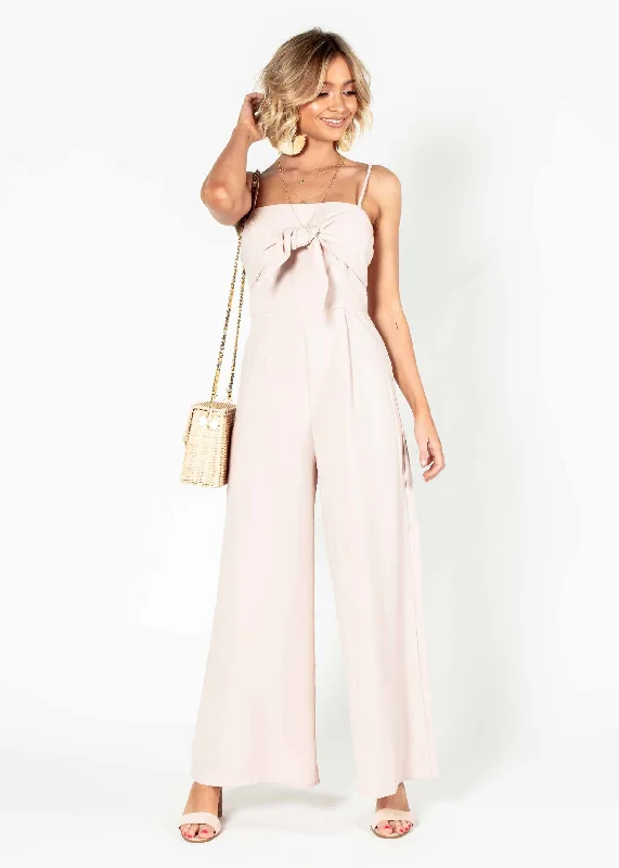 Braelynn Tie Pantsuit - Blush