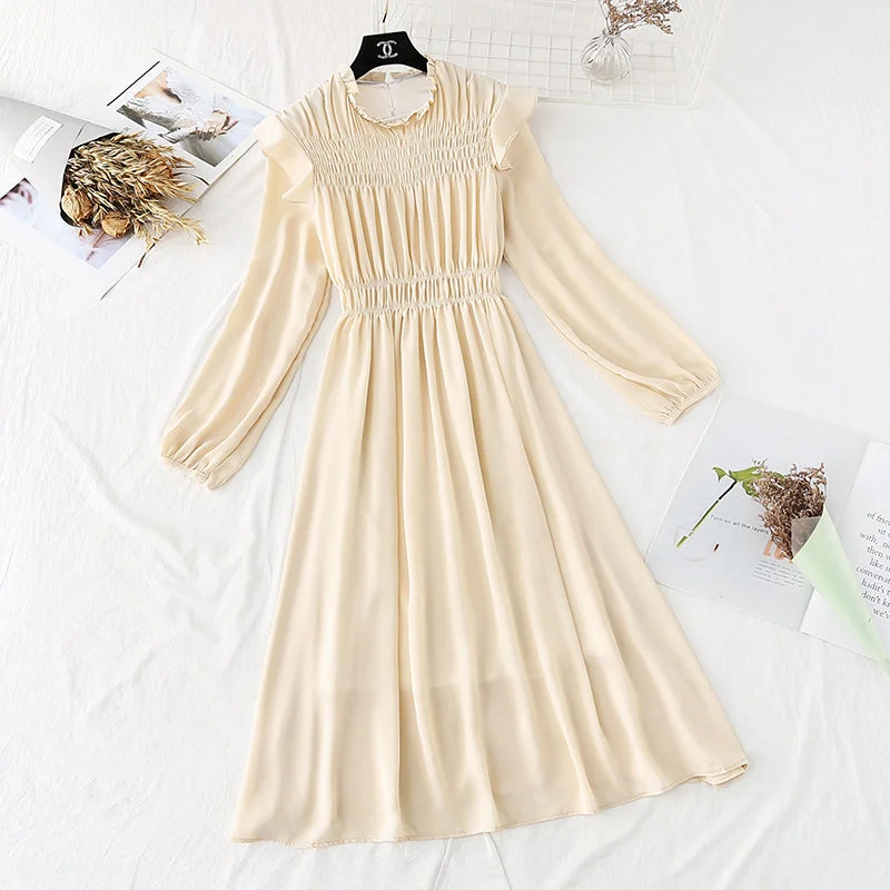 French retro skirt, light mature style, foreign style, floral long skirt  2389 Tulle Maxi Skirt