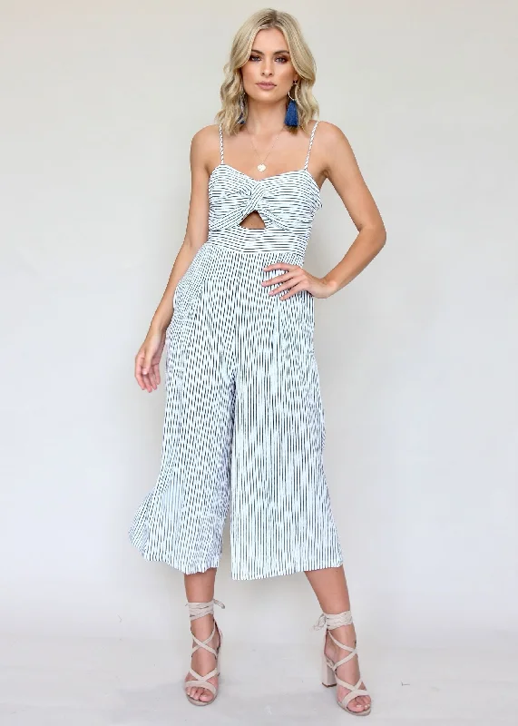 Romara Pantsuit - Navy Stripe