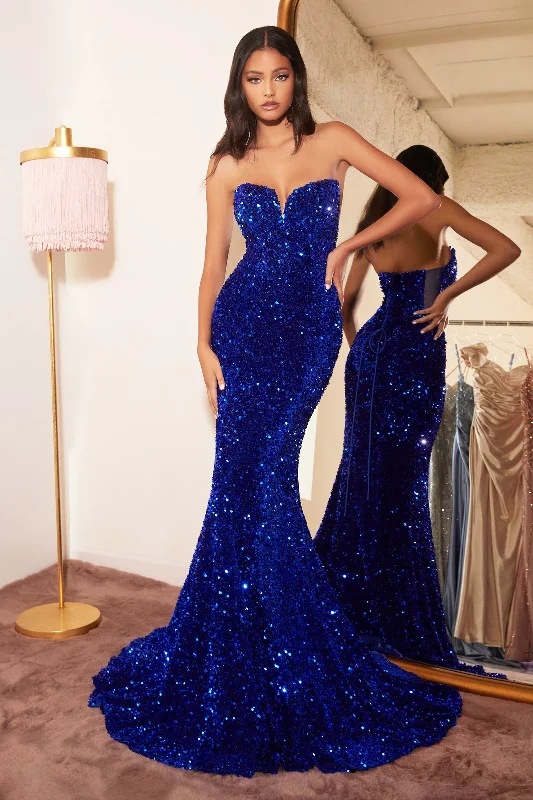 **Cinderella Divine CH151: Shimmering Sequin Gown for Captivating Occasions**